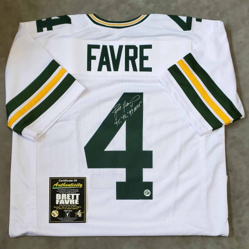 Brett Favre signed & inscribed Green Bay Packers Football Jersey Favre COA